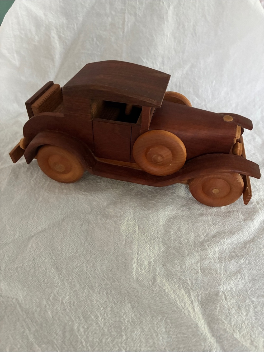 Wooden Vintage Toy Car - Brown